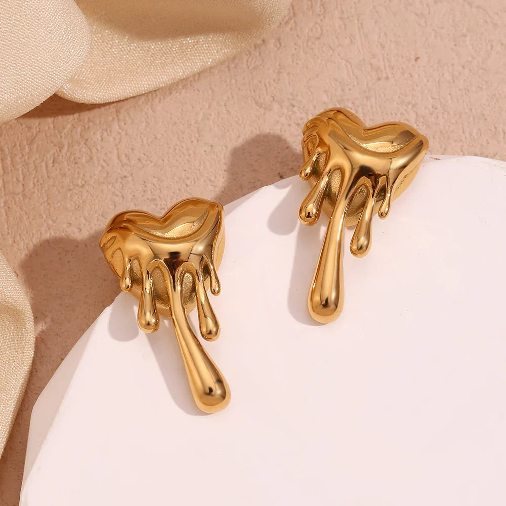 Brinco Derretendo Amor TT Banhados a Ouro 18k
