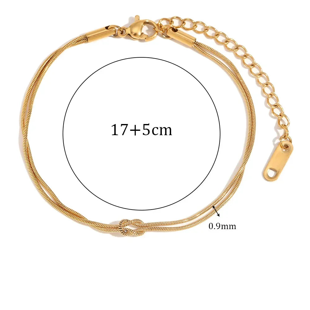 Pulseira Dupla Burnetts Joias: Elegância em Aço Inoxidável