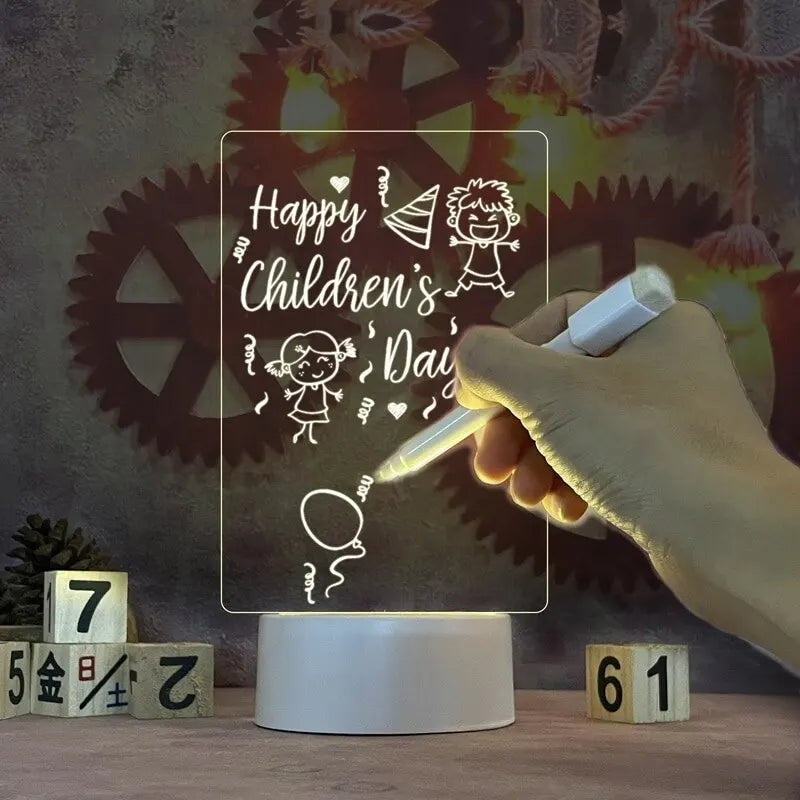 Luminária Personalizado 3D Led Quadro de Mensagens