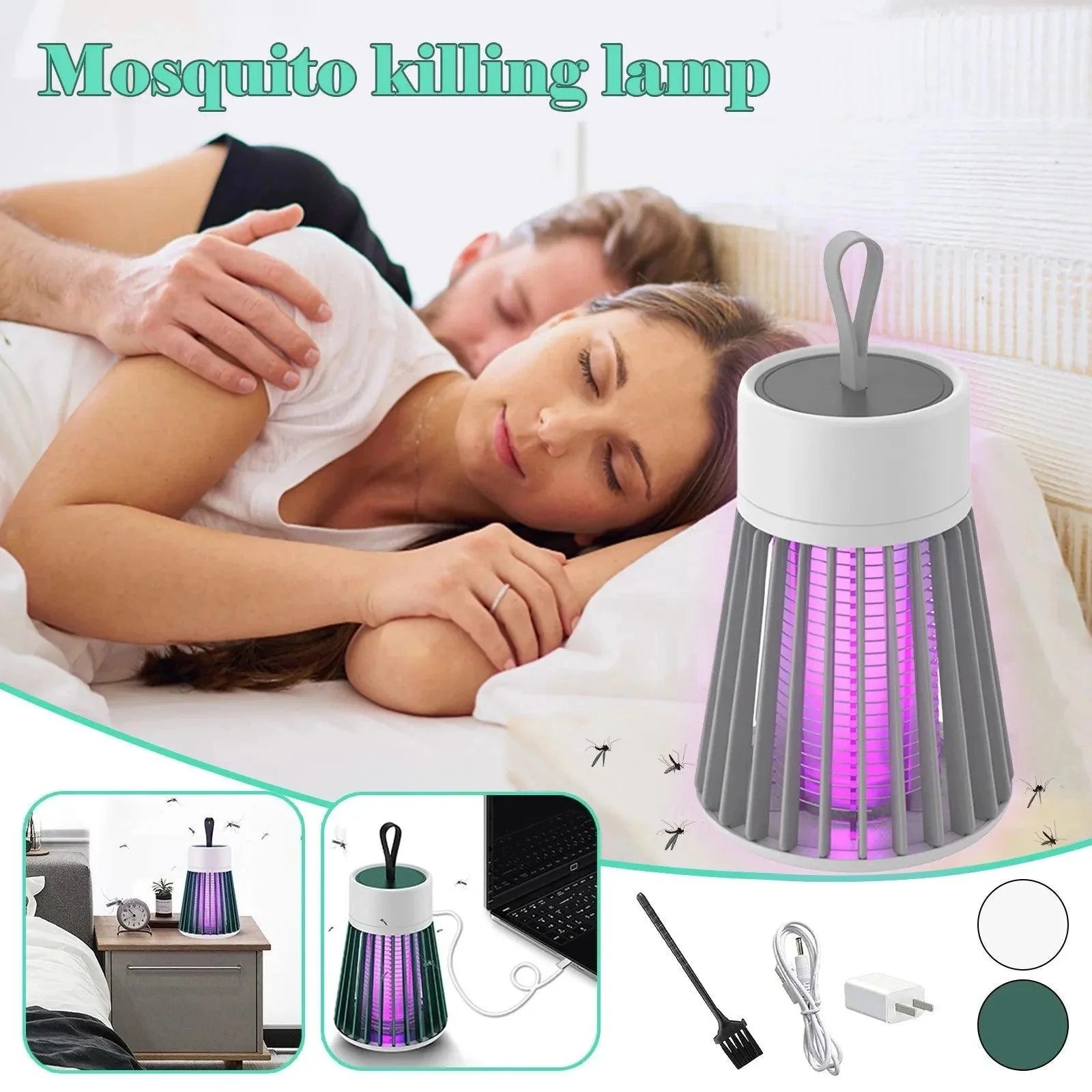 Lâmpada Armadilha Mata Mosquitos Recarregável - Anti Mosquito Aedes