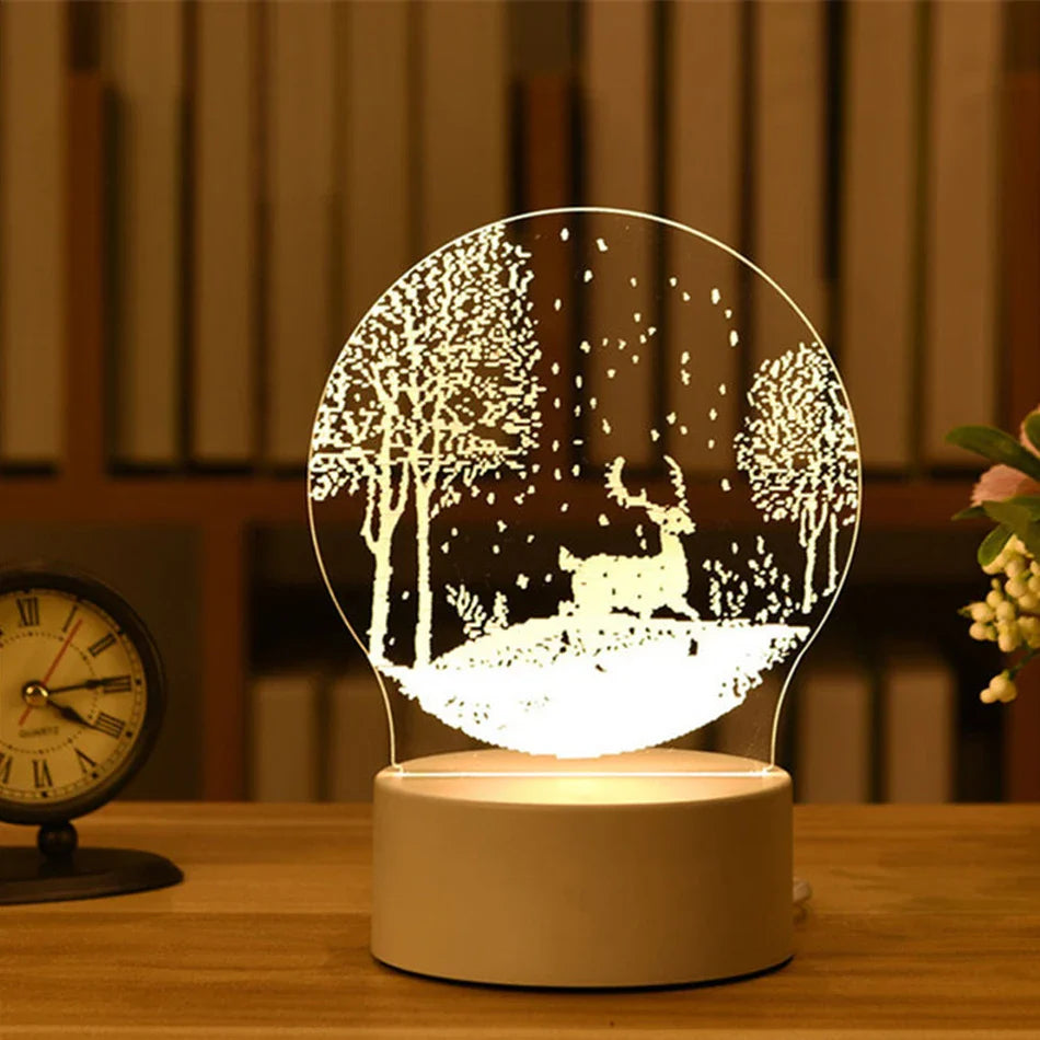 Luminária 3D Criativa Noturna