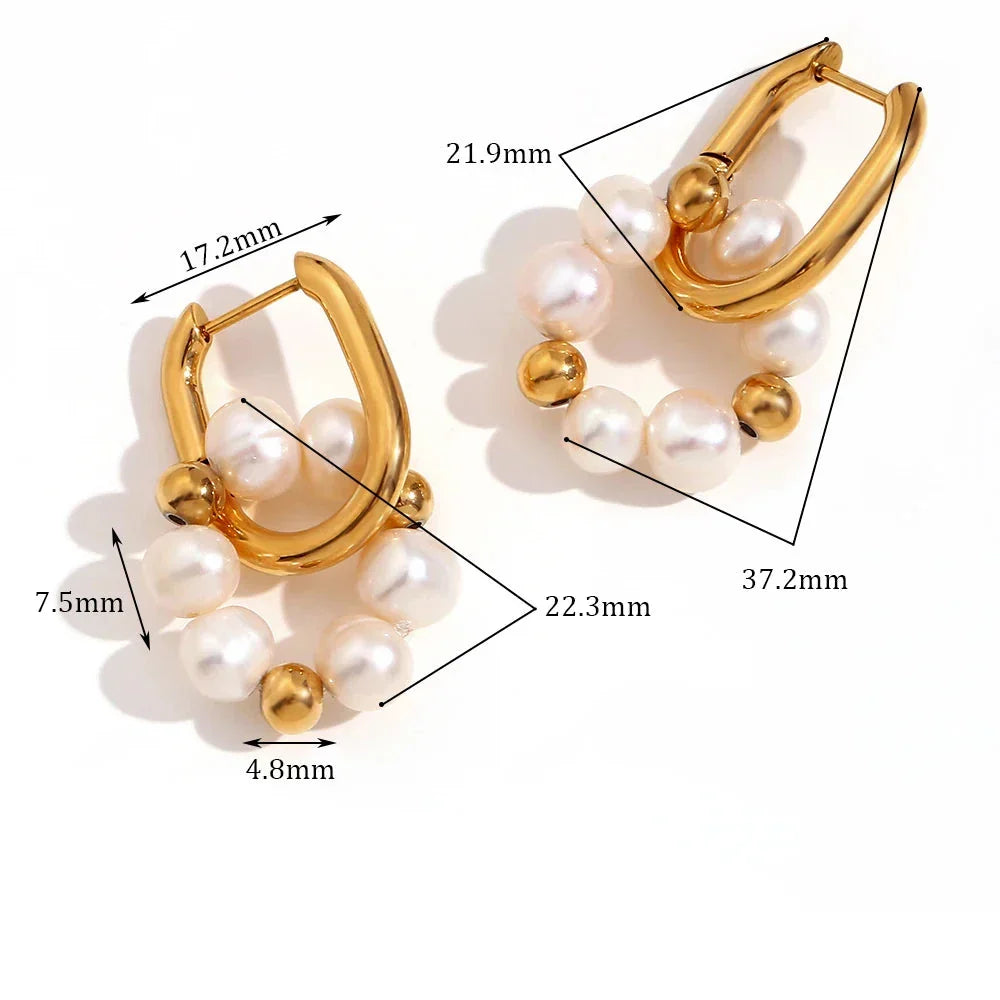 Brincos Flor Pérola U Banhados a Ouro 18K - Burnetts