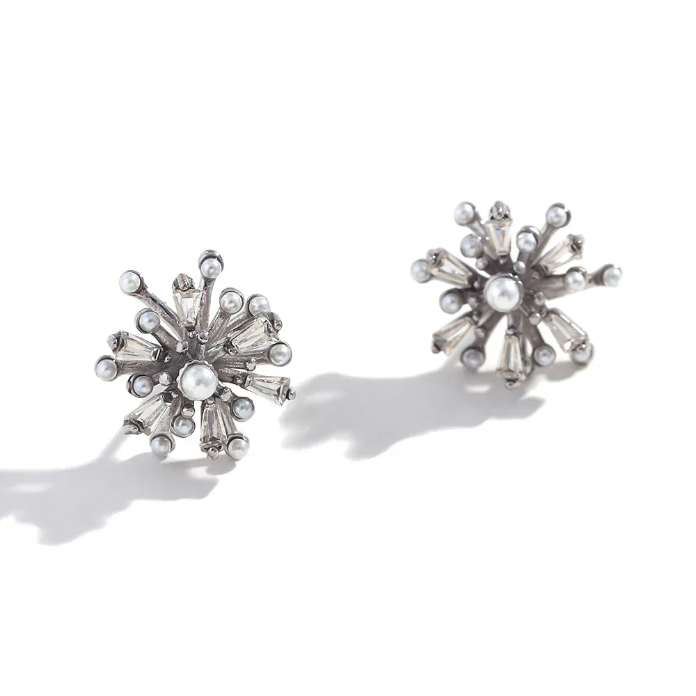 Brincos Elegância de Zircônia e Pérola