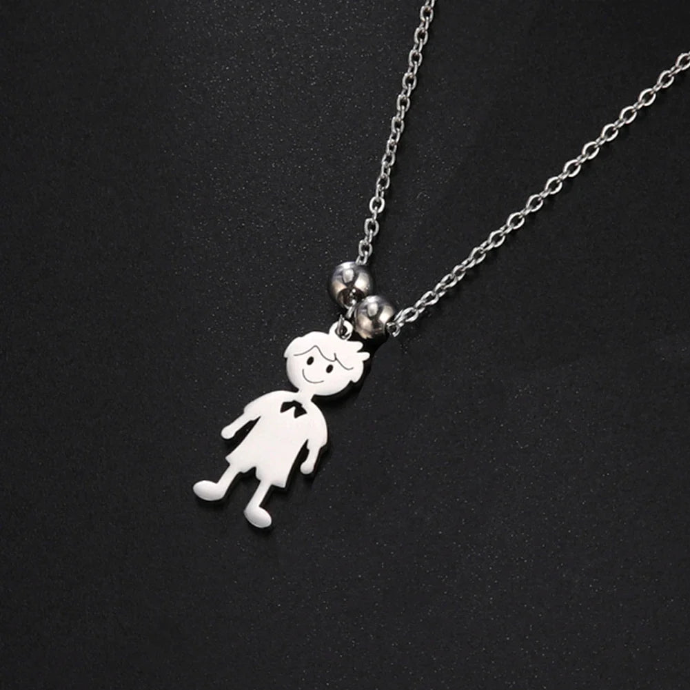 Colar Personalizado de Aço Inoxidável para Toda a Família