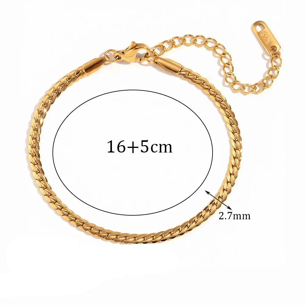 Pulseira Elegância Dourada Burnetts Joias