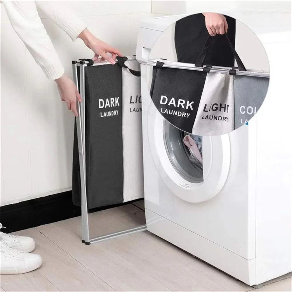 Cesto de Roupas Criativo com Divisórias Impermeável