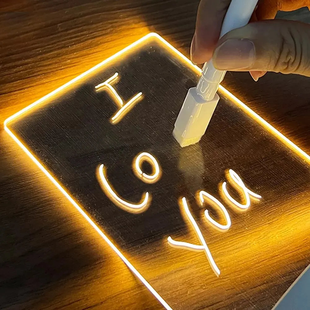 Luminária Personalizado 3D Led Quadro de Mensagens