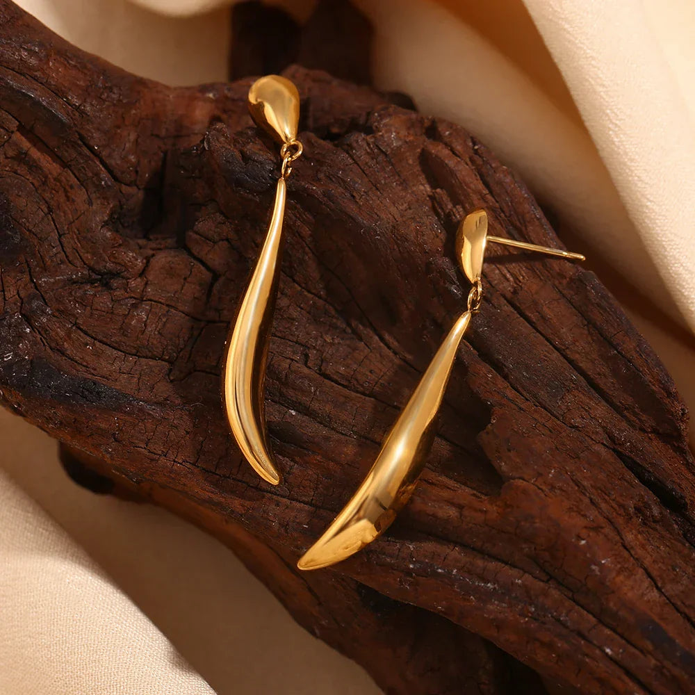 Brincos Gota de Ouro Elegante