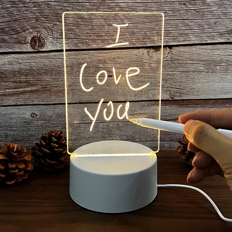 Luminária Personalizado 3D Led Quadro de Mensagens