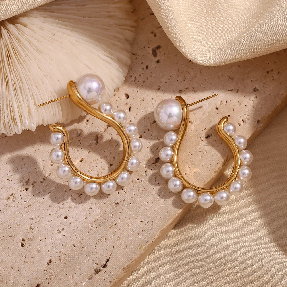 Brincos Elegância Pérola com Zircônia
