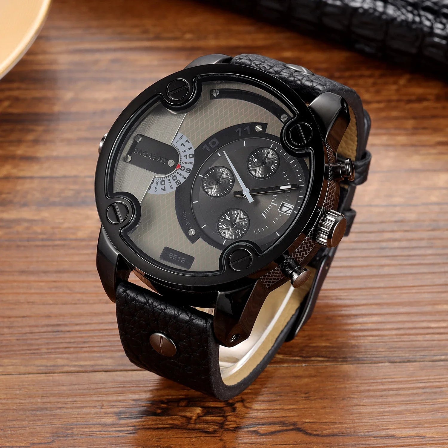 Relógio Masculino DZ Sport Fashion 6819B - Mecânico com Mostrador Grande