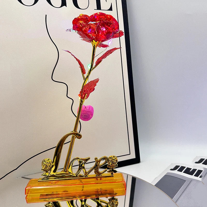 Rosa Galáxia Banhada a Ouro