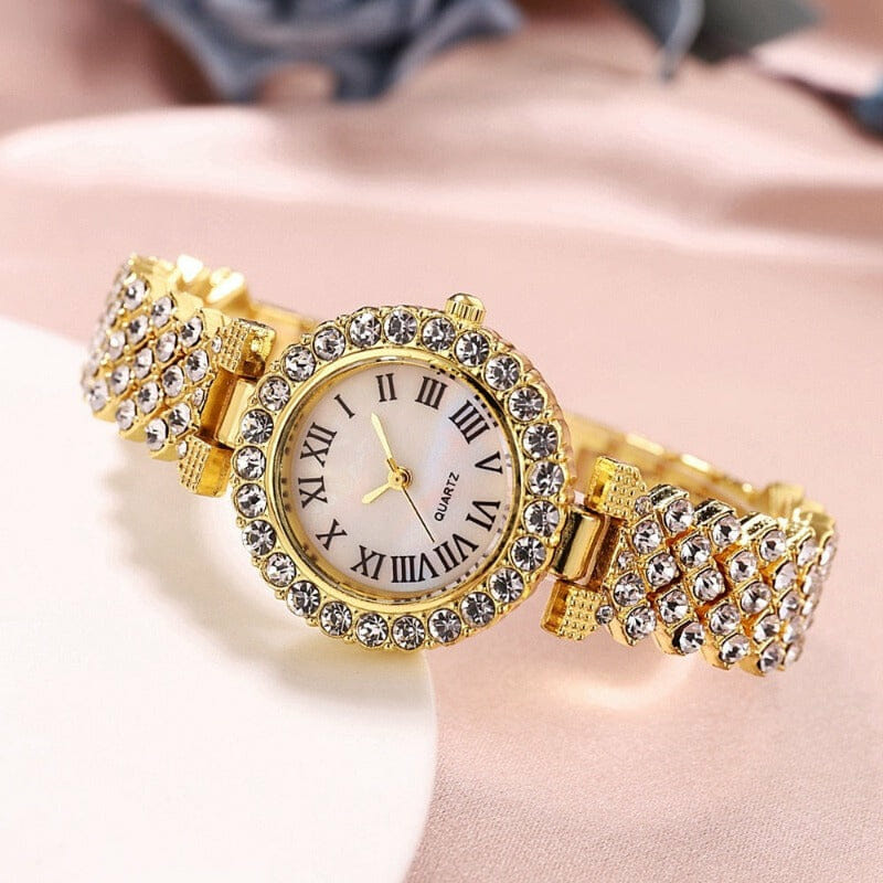 Relógio Pulseira Aço Strass