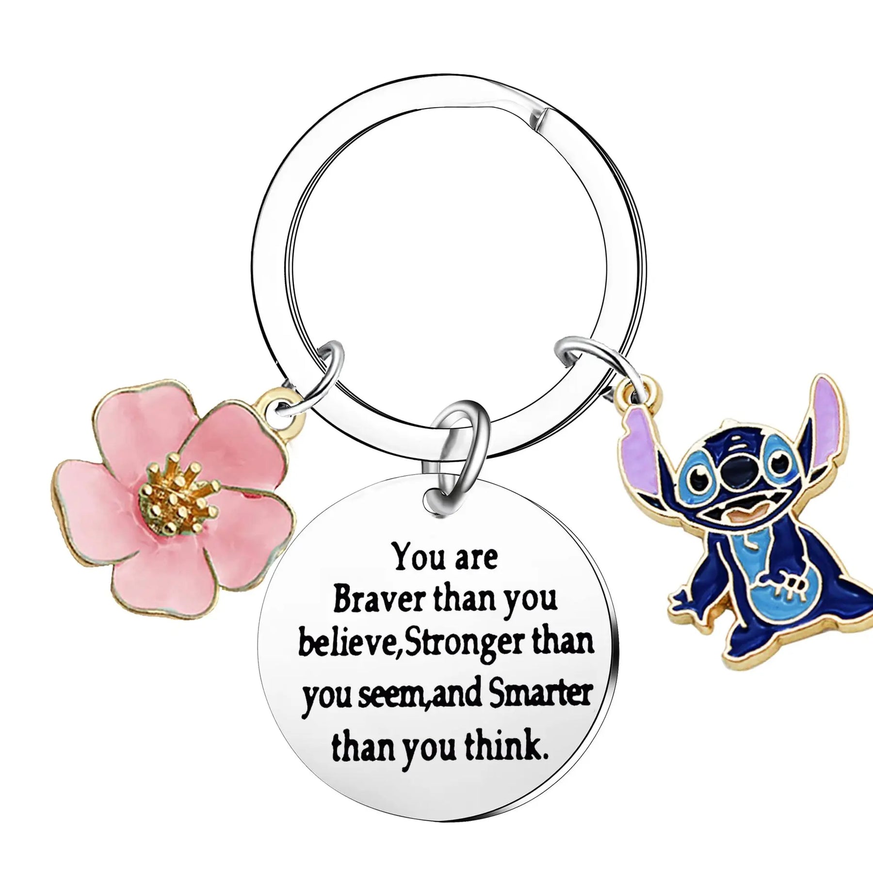 Cute Cartoon Stitch Couple Necklace Stainless Steel Heart Pendant Neck Chain Lovers Best Friends Jewelry Gift