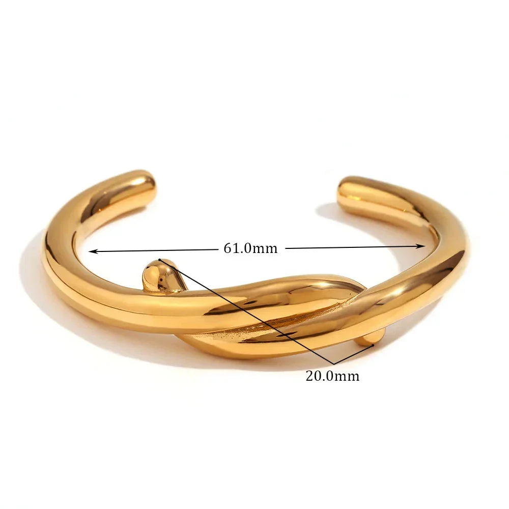 Pulseira Três Camadas Burnetts Joias em Aço Inoxidável