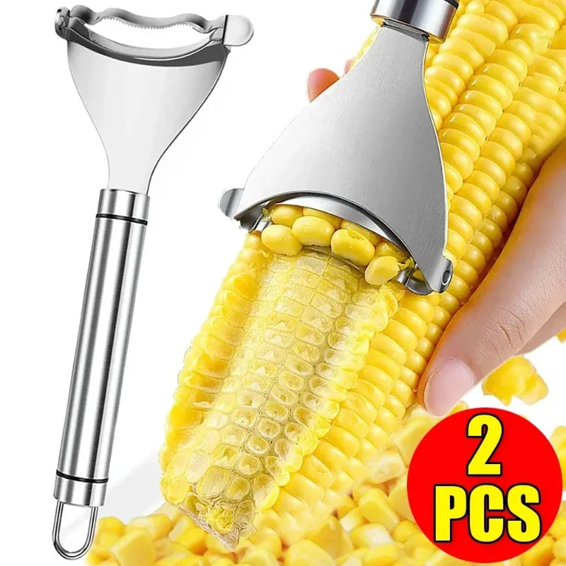 Descascador de milho manual em aço inoxidável, barbeador, plaina, debulhador, melão, frutas, cortador, acessórios de cozinha