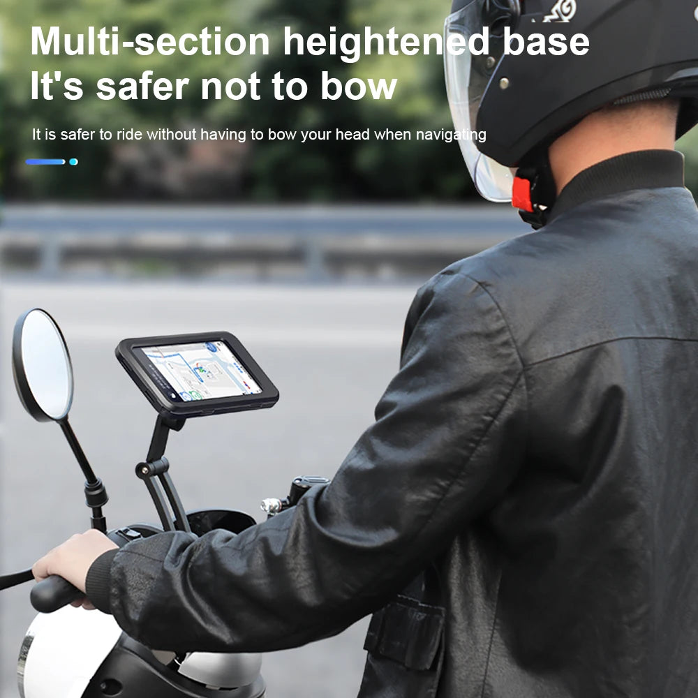 Suporte universal para celular para motocicleta, à prova d'água, gps, rotação 360 °, ajustável, para motocicleta