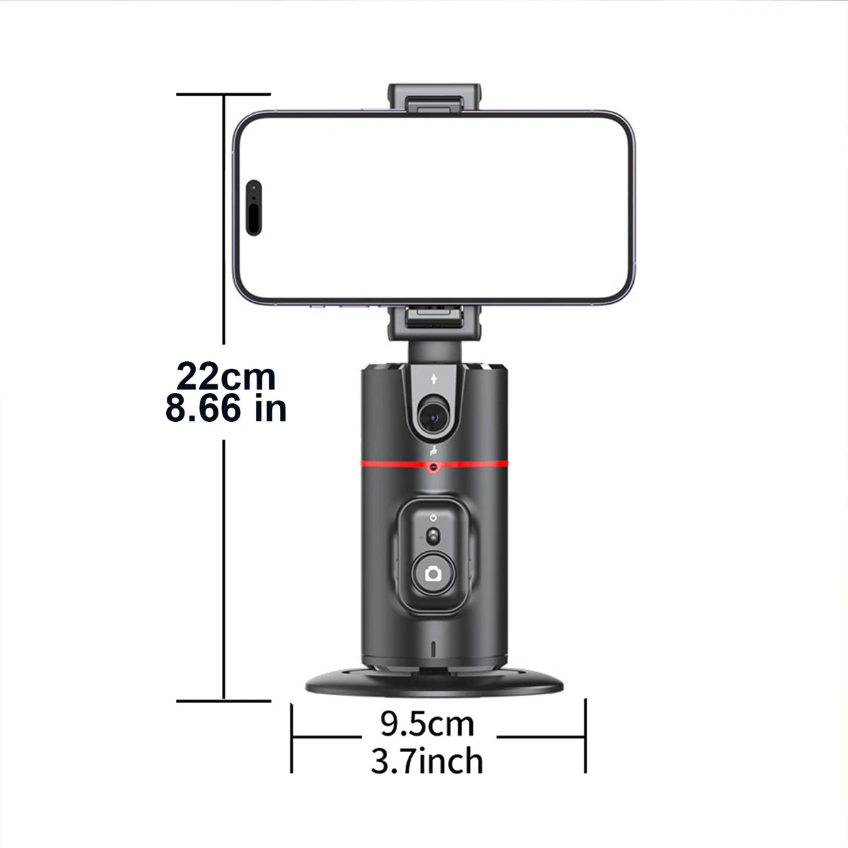 Suporte de telefone com rotação automática de 360 graus, rastreamento facial, dobrável, operação por gestos para smartphone móvel, vlog, transmissão ao vivo