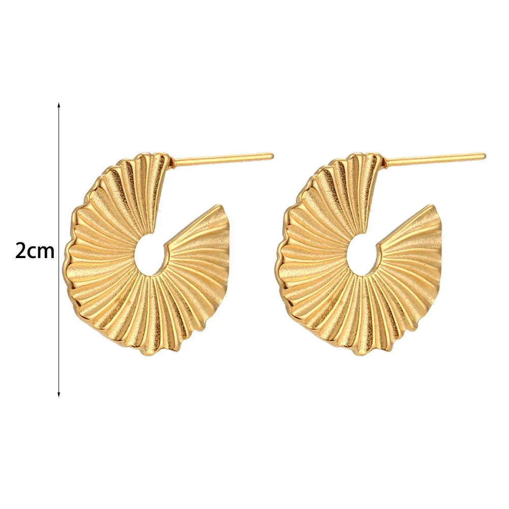 Brincos de Argola Girassol Folheados a Ouro