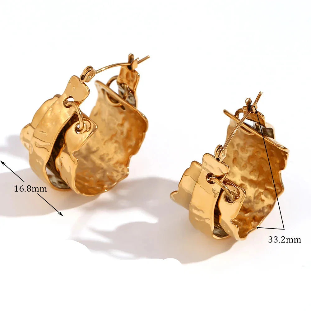 Brincos de Argola Dupla Camada Ouro 18k Burnetts