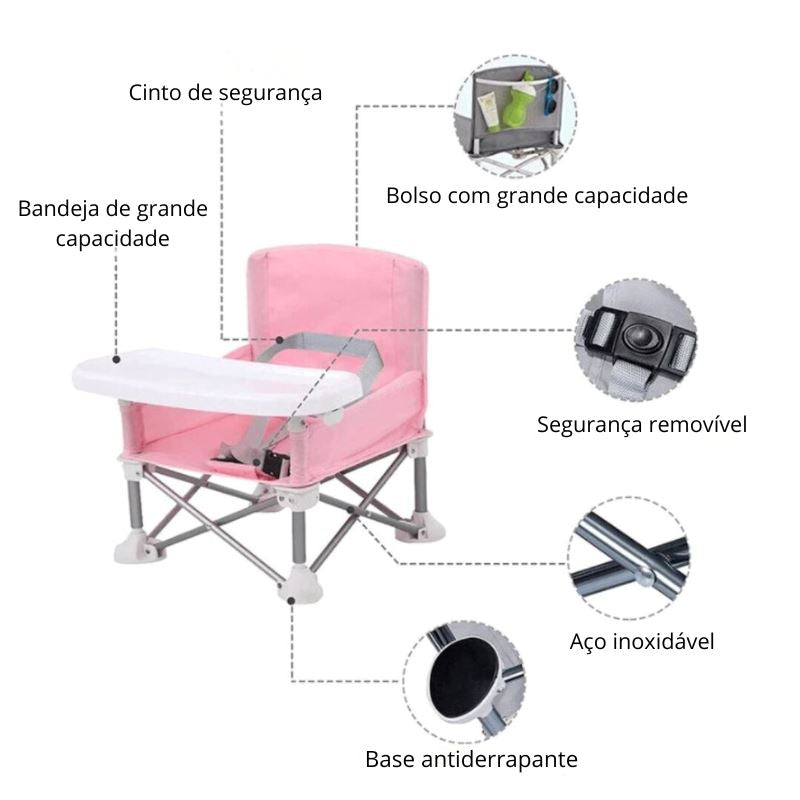 Cadeirinha de Alimentação Portátil Bambino