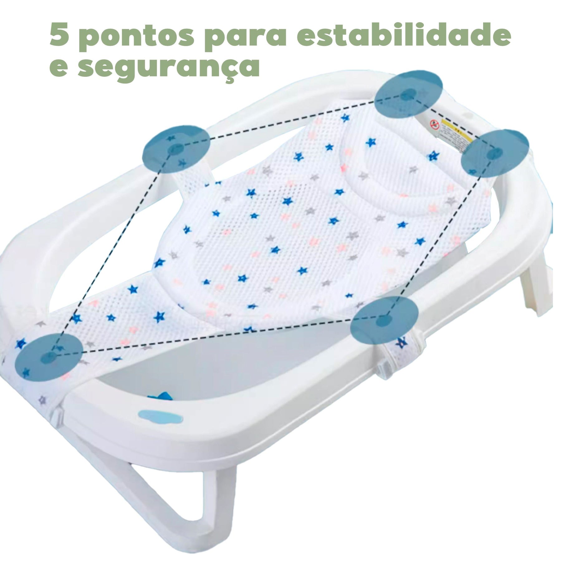 Almofada de Banheira para Banho Respirável Recém Nascido Bambino