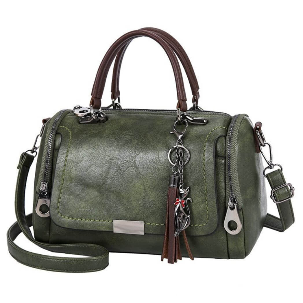 Bolsa Feminina de Couro Celeste - Tudo Tem