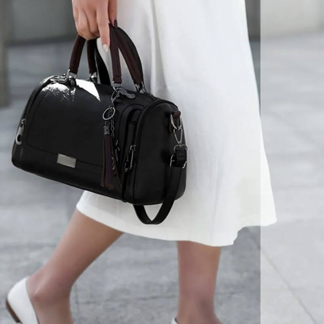 Bolsa Feminina de Couro Celeste - Tudo Tem