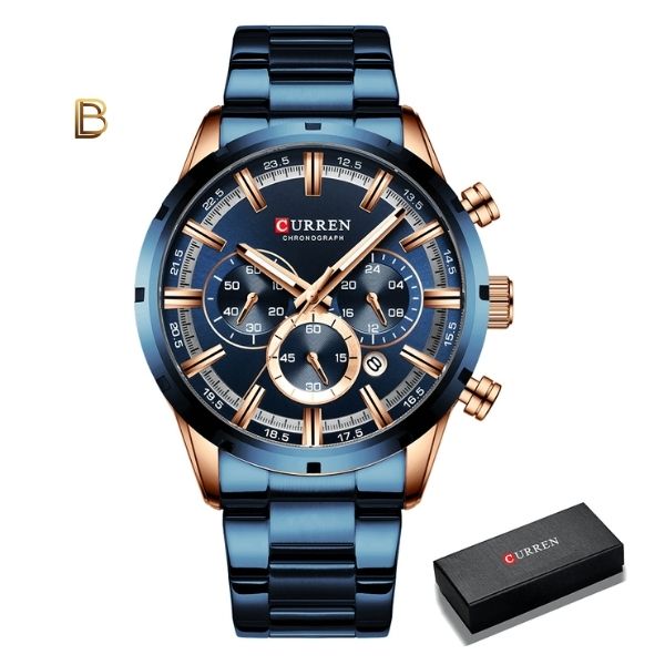 Relógio Masculino Curren Luxury Original