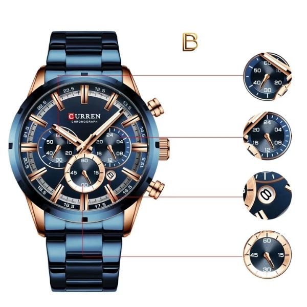 Relógio Masculino Curren Luxury Original