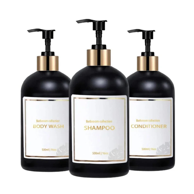 Conjunto de 3 Frascos Dispensadores Premium de Banheiro 500ml