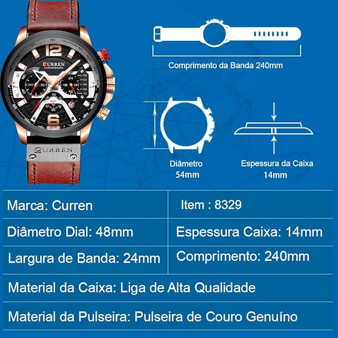 Relógio Casual Masculino CURREN