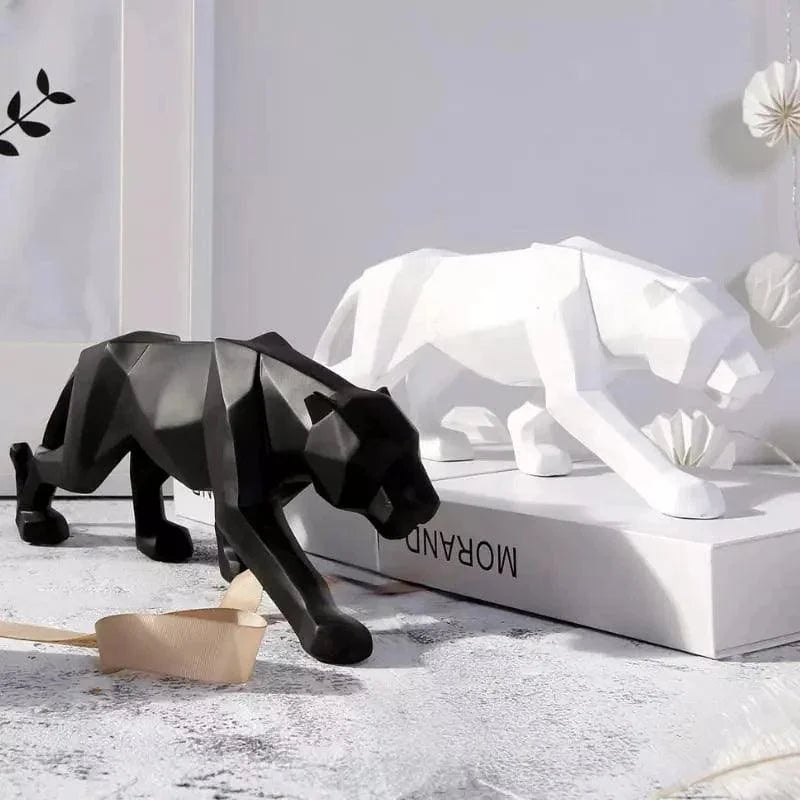 Decoração de Mesa de Resina Estátua Leopardo