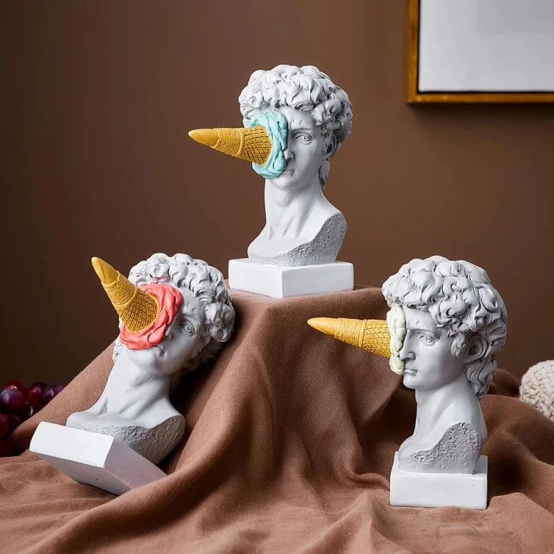 Decoração Moderna Estátua David de Sorvete