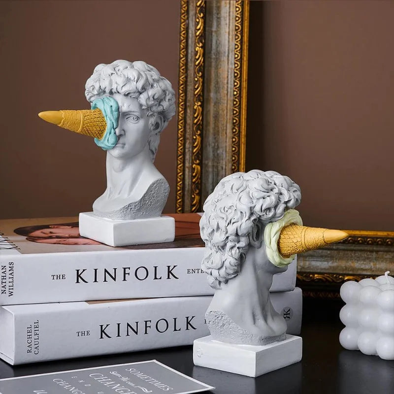 Decoração Moderna Estátua David de Sorvete