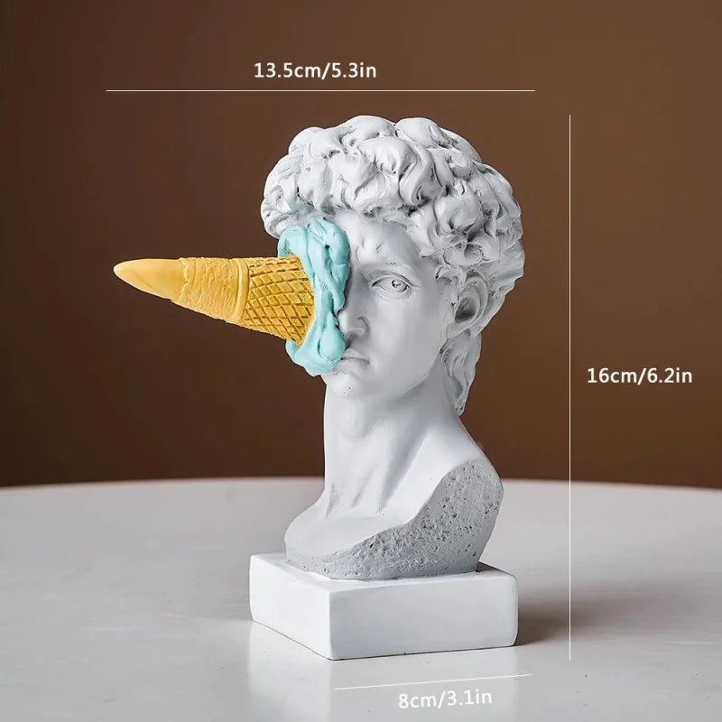 Decoração Moderna Estátua David de Sorvete