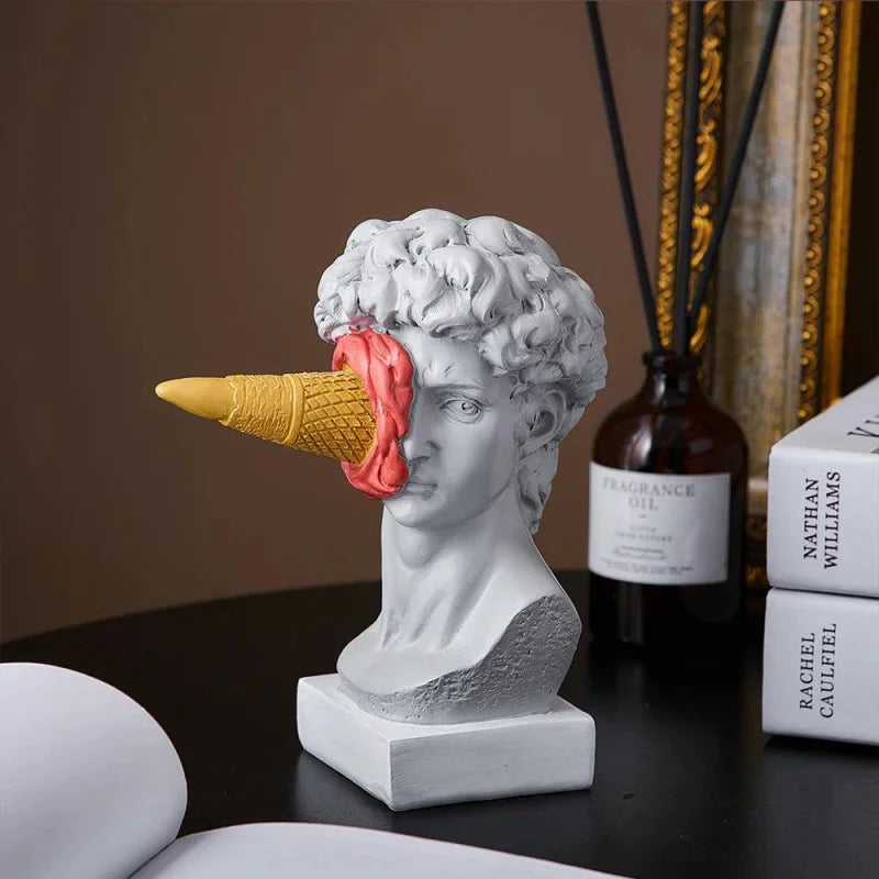 Decoração Moderna Estátua David de Sorvete