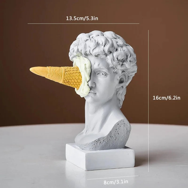 Decoração Moderna Estátua David de Sorvete