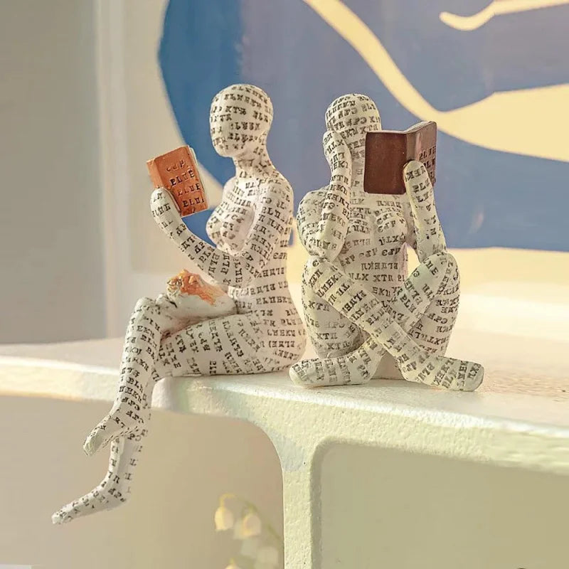 Decoração para Sala Escultura Estátua Abstrata de Resina