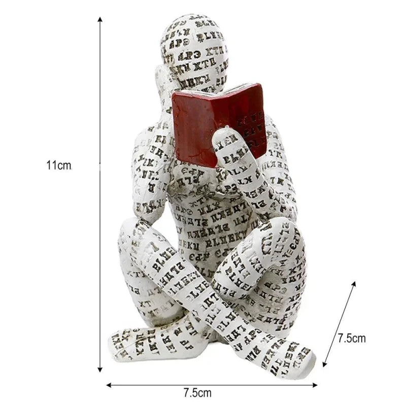 Decoração para Sala Escultura Estátua Abstrata de Resina