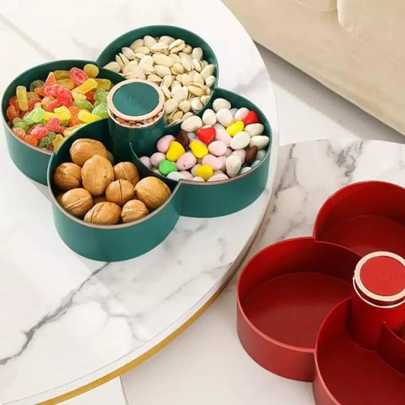 Dispenser Organizador de Alimentos Doces e Frutas Giratório