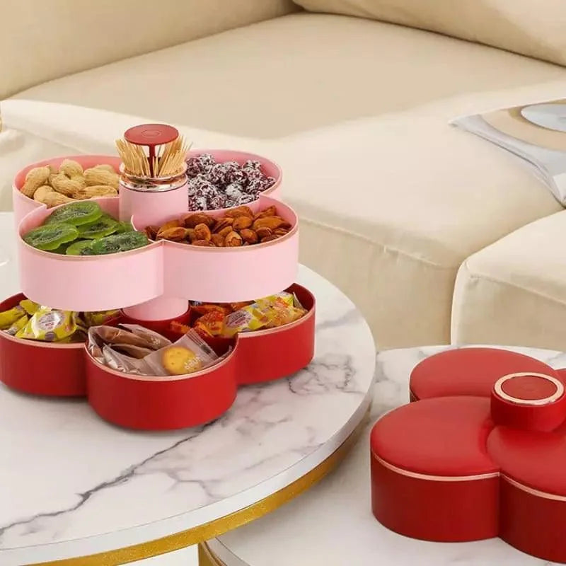 Dispenser Organizador de Alimentos Doces e Frutas Giratório