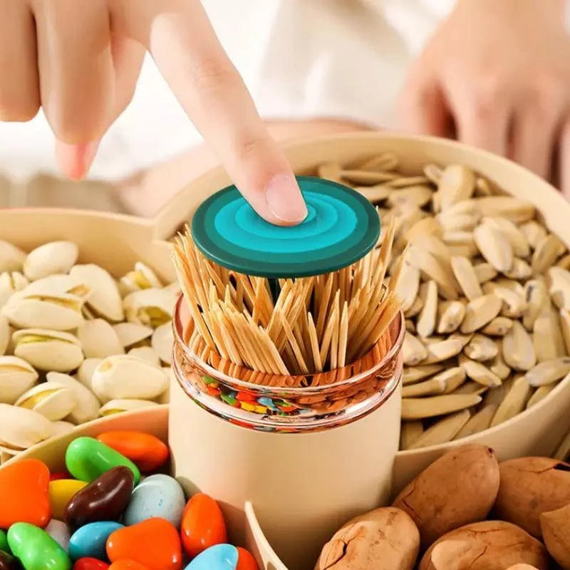 Dispenser Organizador de Alimentos Doces e Frutas Giratório