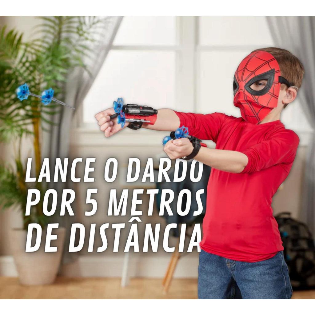 Kit Luva Do Homem Aranha Lança Teia + Máscara COM LED - Tudo Tem