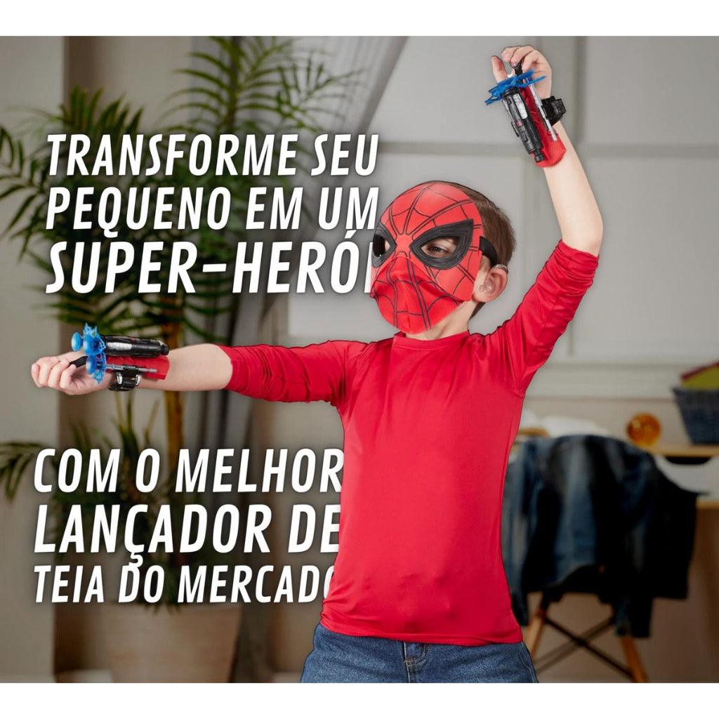 Kit Luva Do Homem Aranha Lança Teia + Máscara COM LED - Tudo Tem