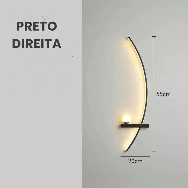 Luminária de Parede Moderna Minimalista