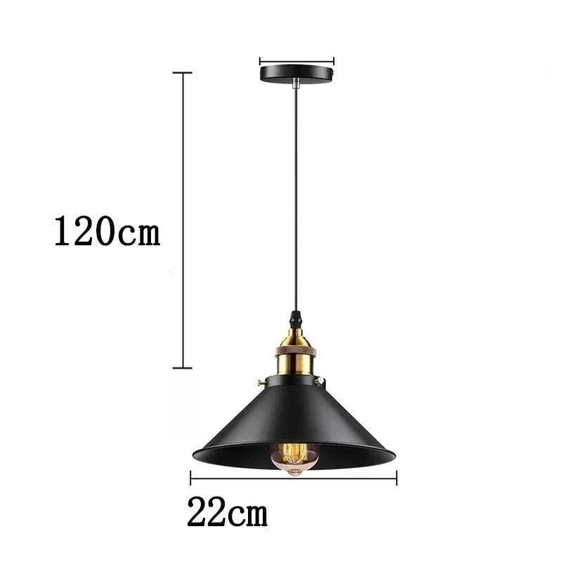Luminárias Pendentes de Ferro Vintage Preto Estilo Nórdico