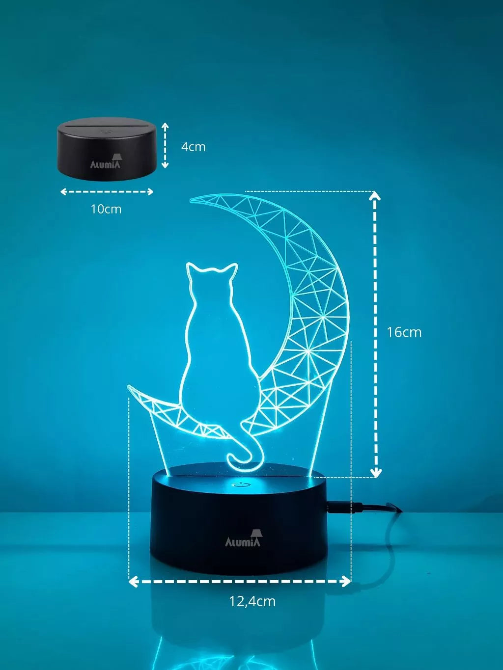 Luminária Decoração Gatinho na Lua | CatonMoon™