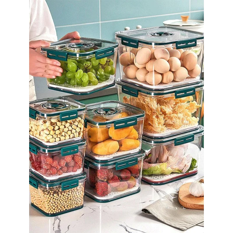 Organizador de Geladeira com Tampa e Marcador de Data