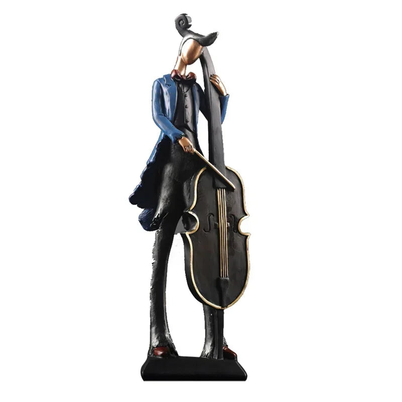 Ornamento Vintage de Instrumentos Musicais em Resina